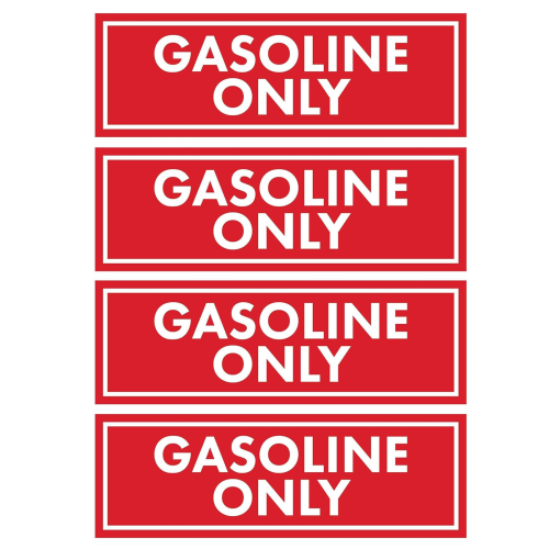 Gasoline Only Stickers – QuickMarine Fuel Tank Labels (Replaces N/A)