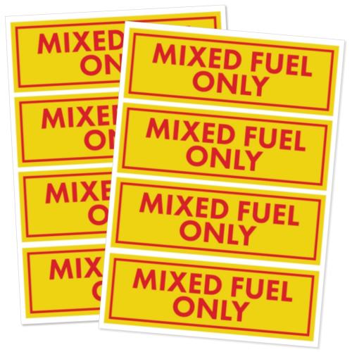 Mixed Fuel Only Stickers – Fits Outdoor Power Equipment, Boats, Vehicles (Replaces JLM MARINE 24928, JLM MARINE 8PCS)