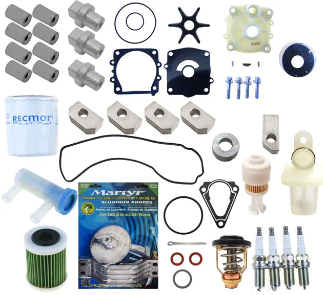 Yamaha F150 100-Hour Maintenance Service Kit – Fits Yamaha F150 Four-Stroke Outboards