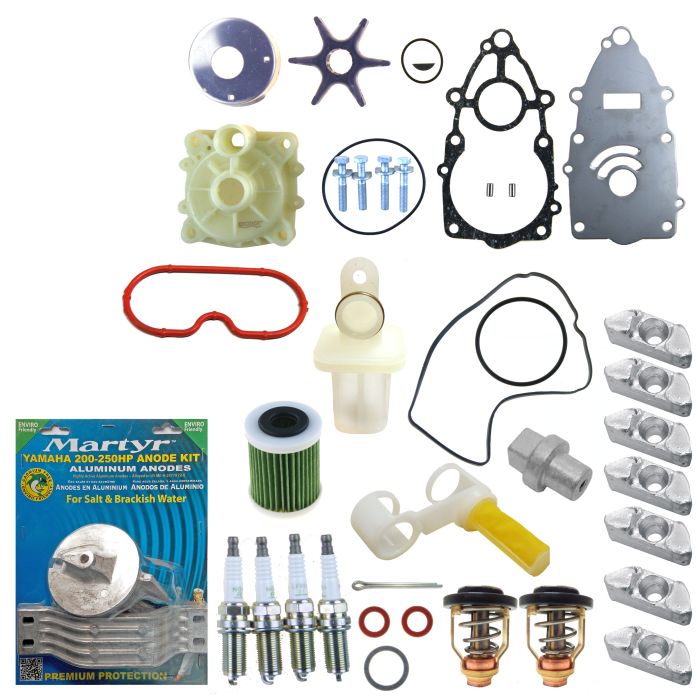 Yamaha F225, F250, F300 4.2L V6 Outboard Maintenance Kit – Fits 4.2L V6 (2009-2020)