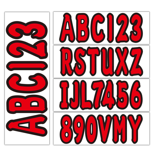 3" Marine Registration Numbers and Letters Kit – Fits Boats & Personal Watercraft (Replaces QuickMarine, NorthBoat, STIFFIE, Hardline)
