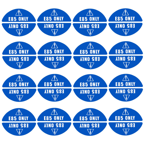 16 Pairs of E85 Only Stickers for Car Van Truck Vehicle Boat Oil Tank ...