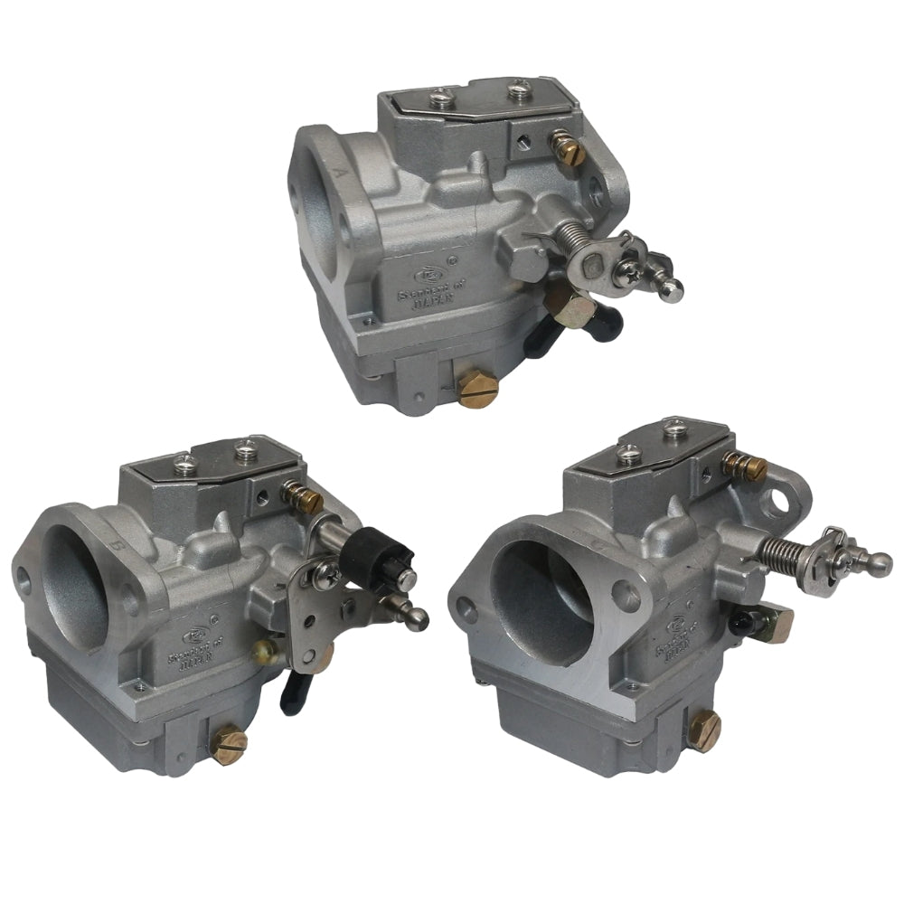 Carburetor Set (3 Pack) – Fits Mercury Mariner 40HP 45HP 55HP 60HP 2-Stroke 3-Cylinder (Replaces 821854T4, 821854T5, 821854T6)