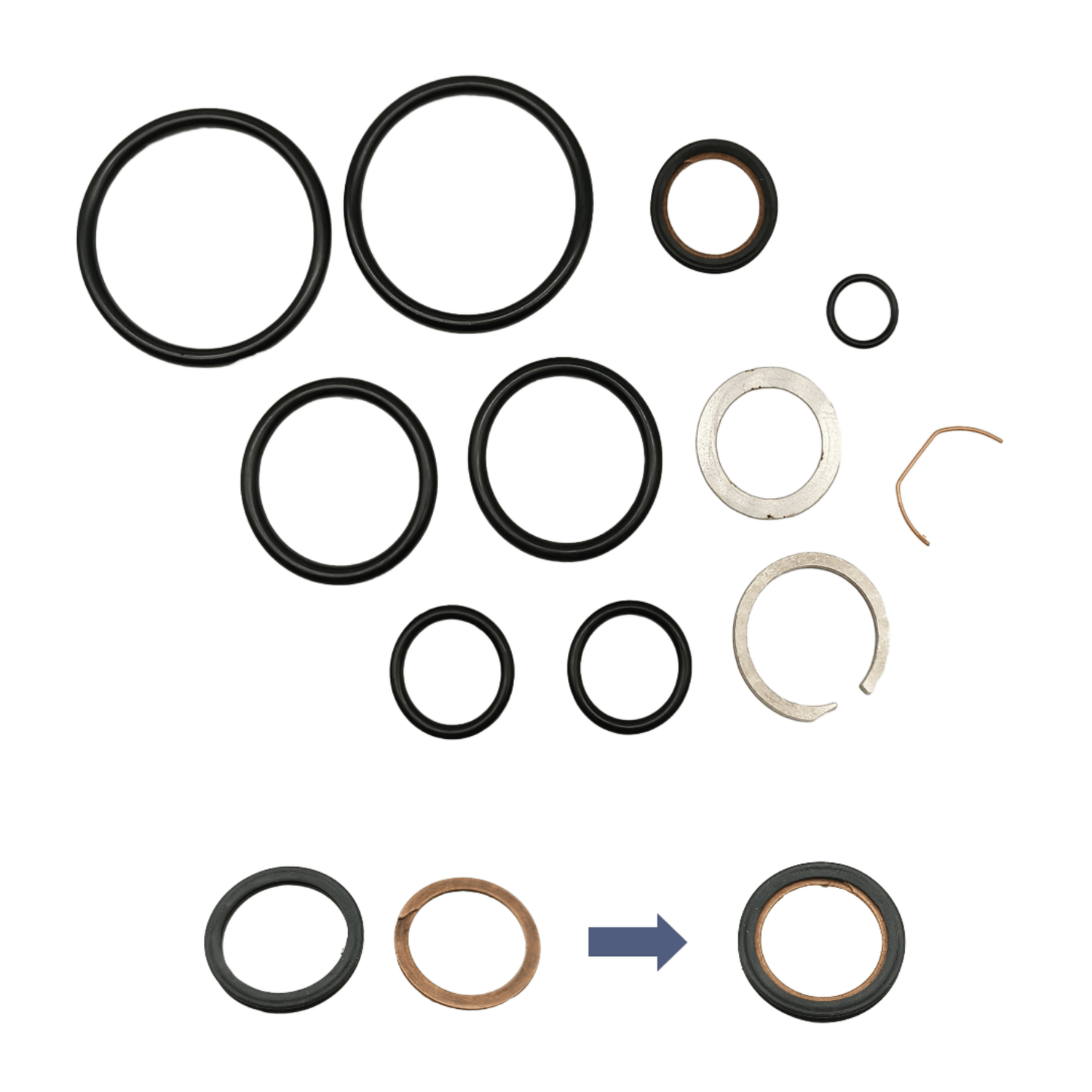 Trim Cylinder O-Ring Rebuild Kit - Fits MerCruiser R, MR, Alpha One, Alpha One Gen II & Bravo Drives (25-87400A2)