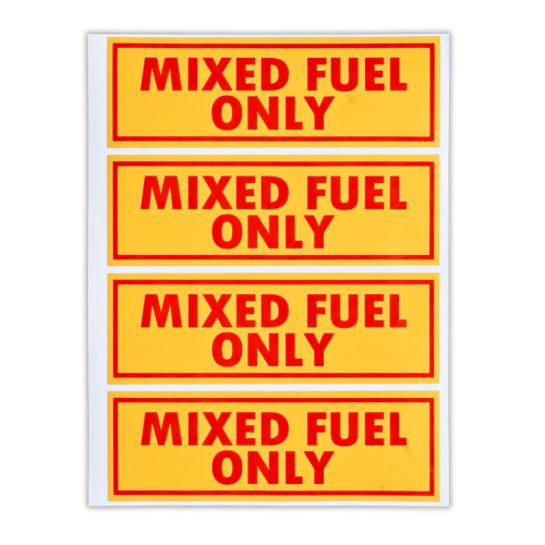 Mixed Fuel Only Stickers – For Outdoor Equipment & Chainsaws (Replaces OEM Labels)