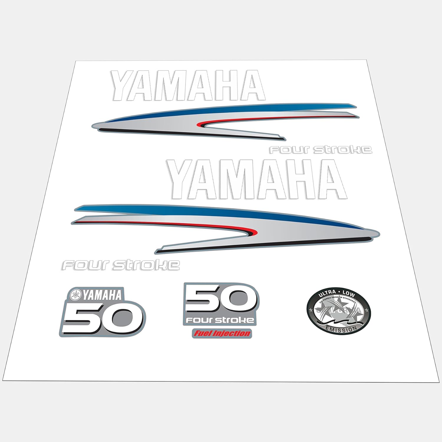 Decal Kit – Fits Yamaha 50HP Outboards (Replaces 24DC893Y50, 24DC896Y50, 24DC897Y50)