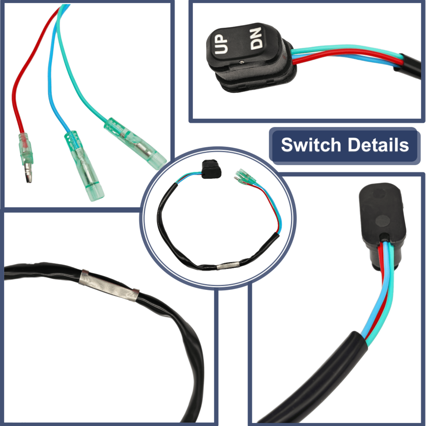 Remote Control Tilt Trim Switch – Fits Mercury Mariner Outboard Controls (Replaces 87-18286A43, 87-16991A1, 87-18286A2)