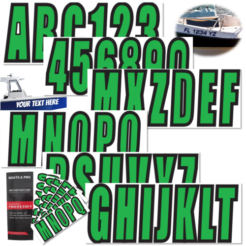 Boat Registration Stickers – NorthBoat 3" Green Waterproof Decals