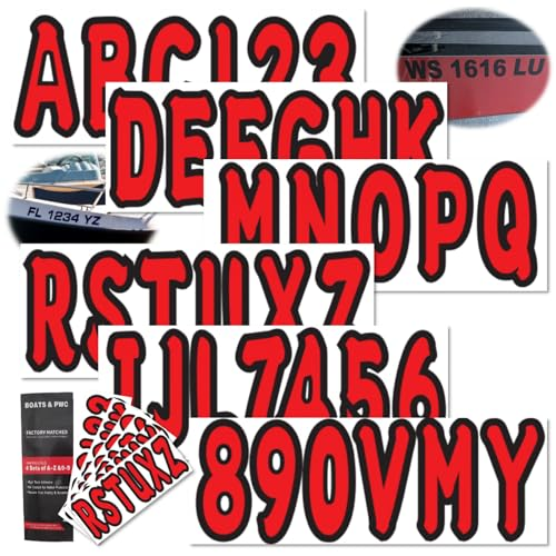 Boat Registration Number Decals – Fits Boats, Yachts, PWC (Replaces NorthBoat, Hardline RED350EC)